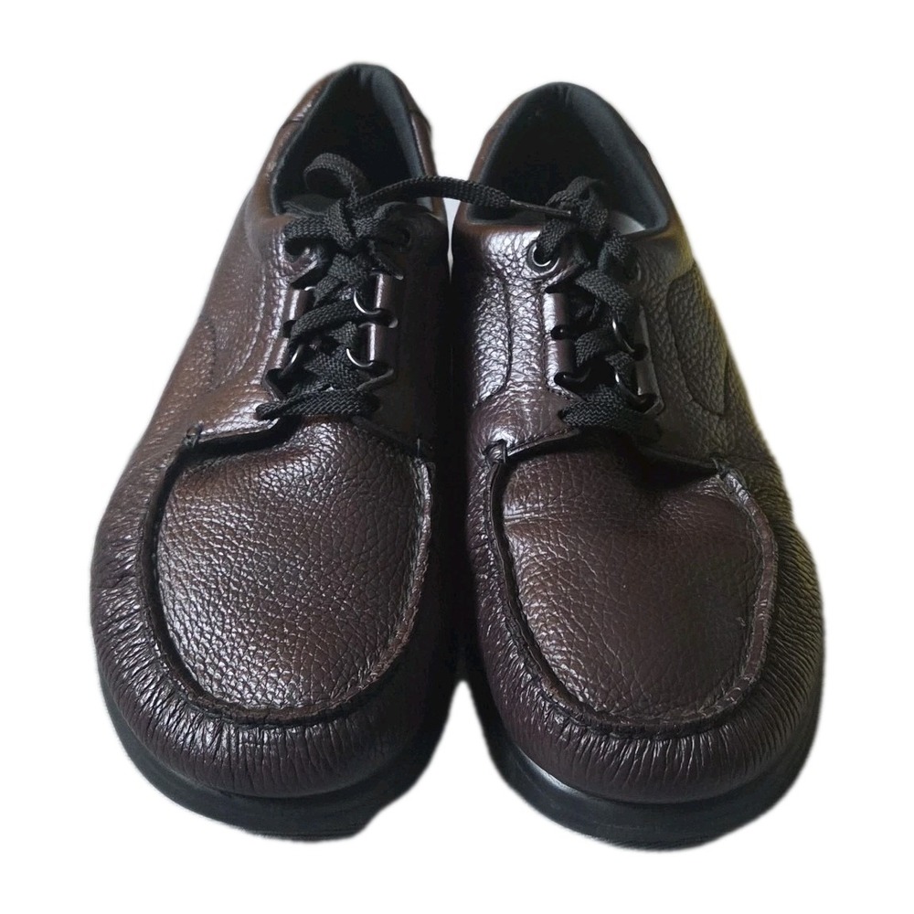 SAS Tripad Comfort Shoes Mens 9.5 W Wide Brown Leather Moc Toe Lace Up USA - Picture 15 of 15